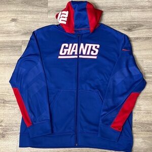 NFL Football Nike Therma-Fit New York Giants Full Zip Hooded Jacket